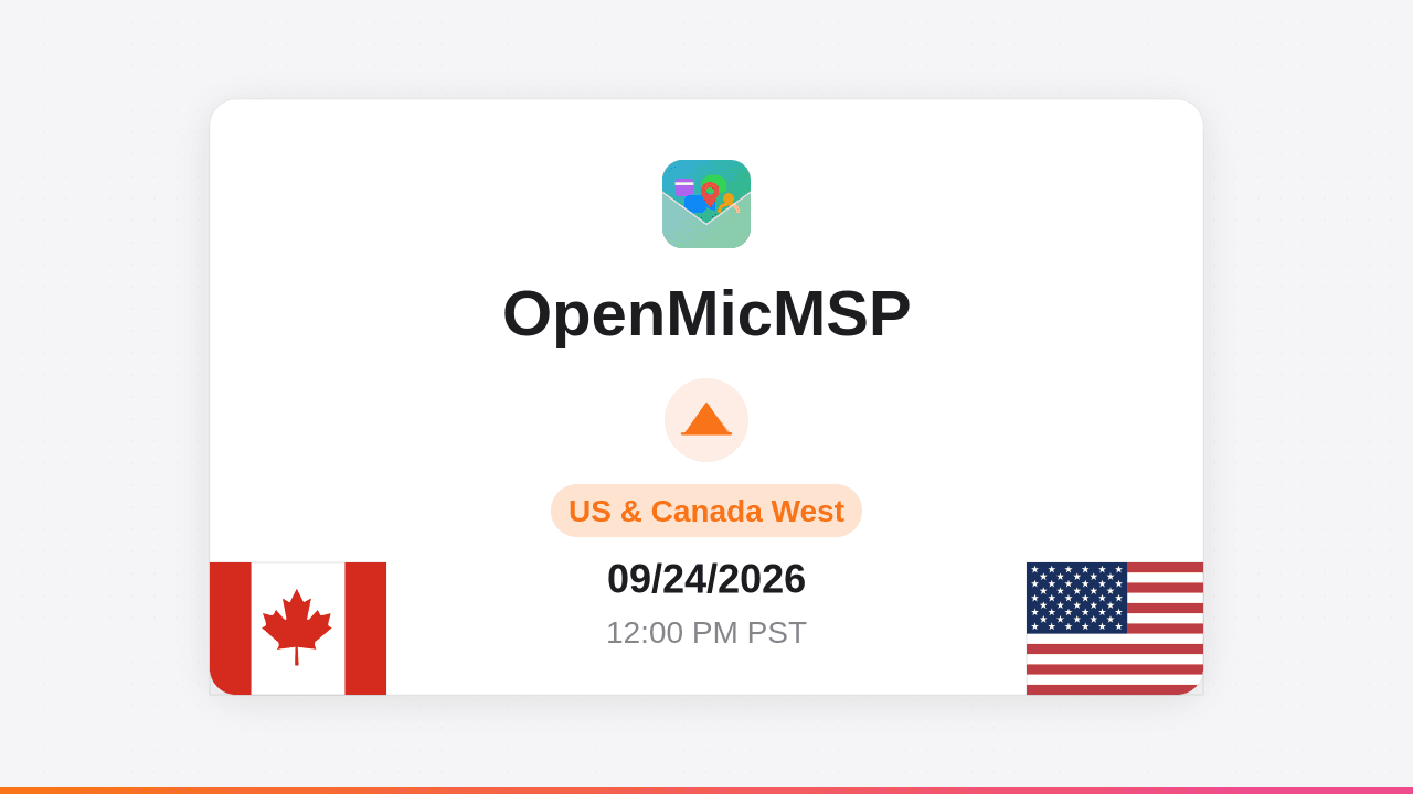 OpenMicMSP US & Canada West