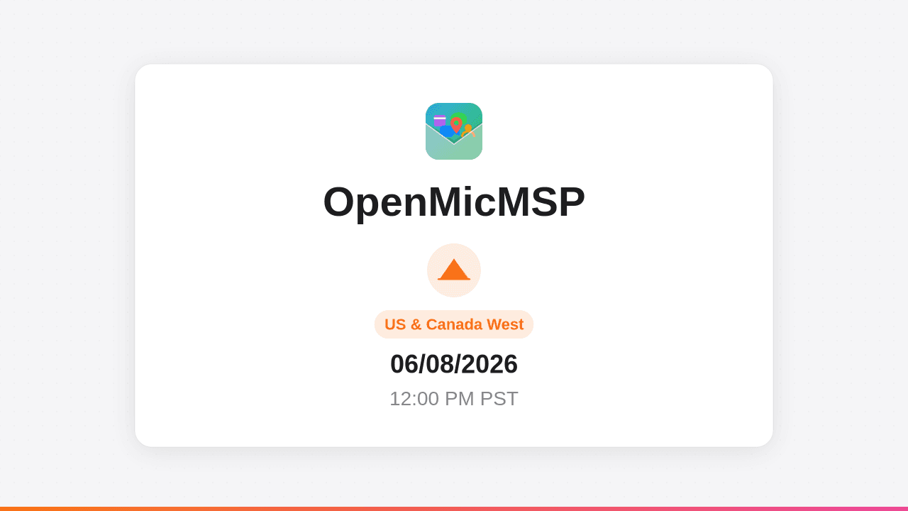 OpenMicMSP US & Canada West