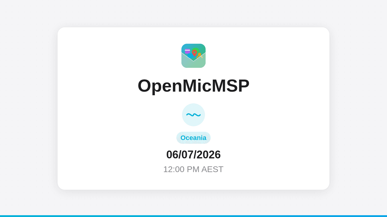 OpenMicMSP Oceania