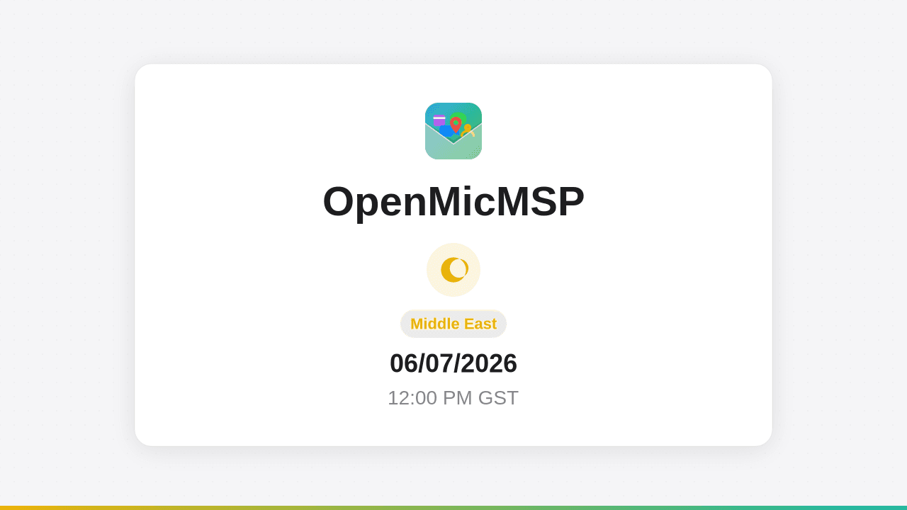 OpenMicMSP Middle East