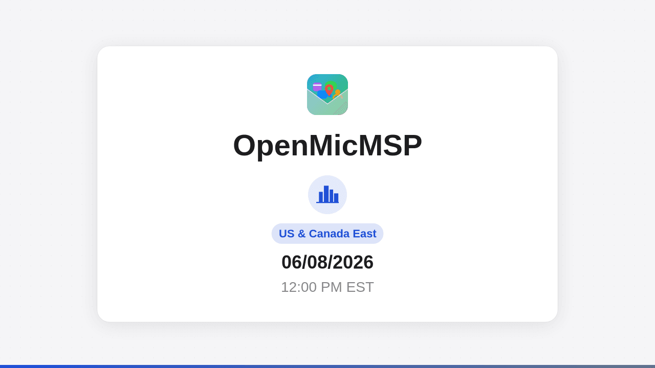 OpenMicMSP US & Canada East