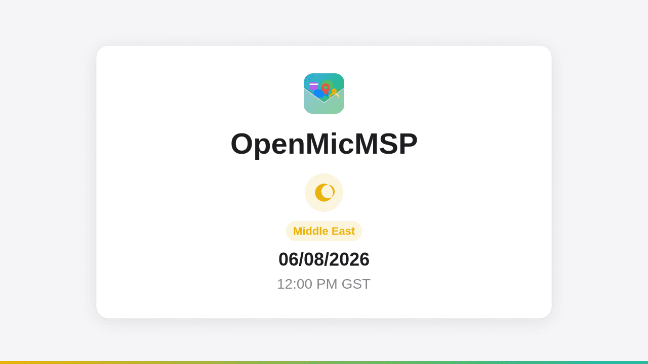 OpenMicMSP Middle East