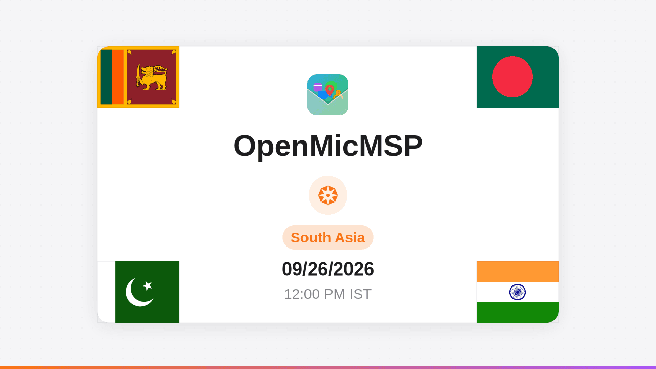 OpenMicMSP South Asia