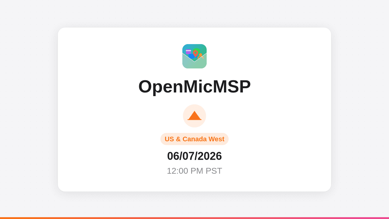 OpenMicMSP US & Canada West