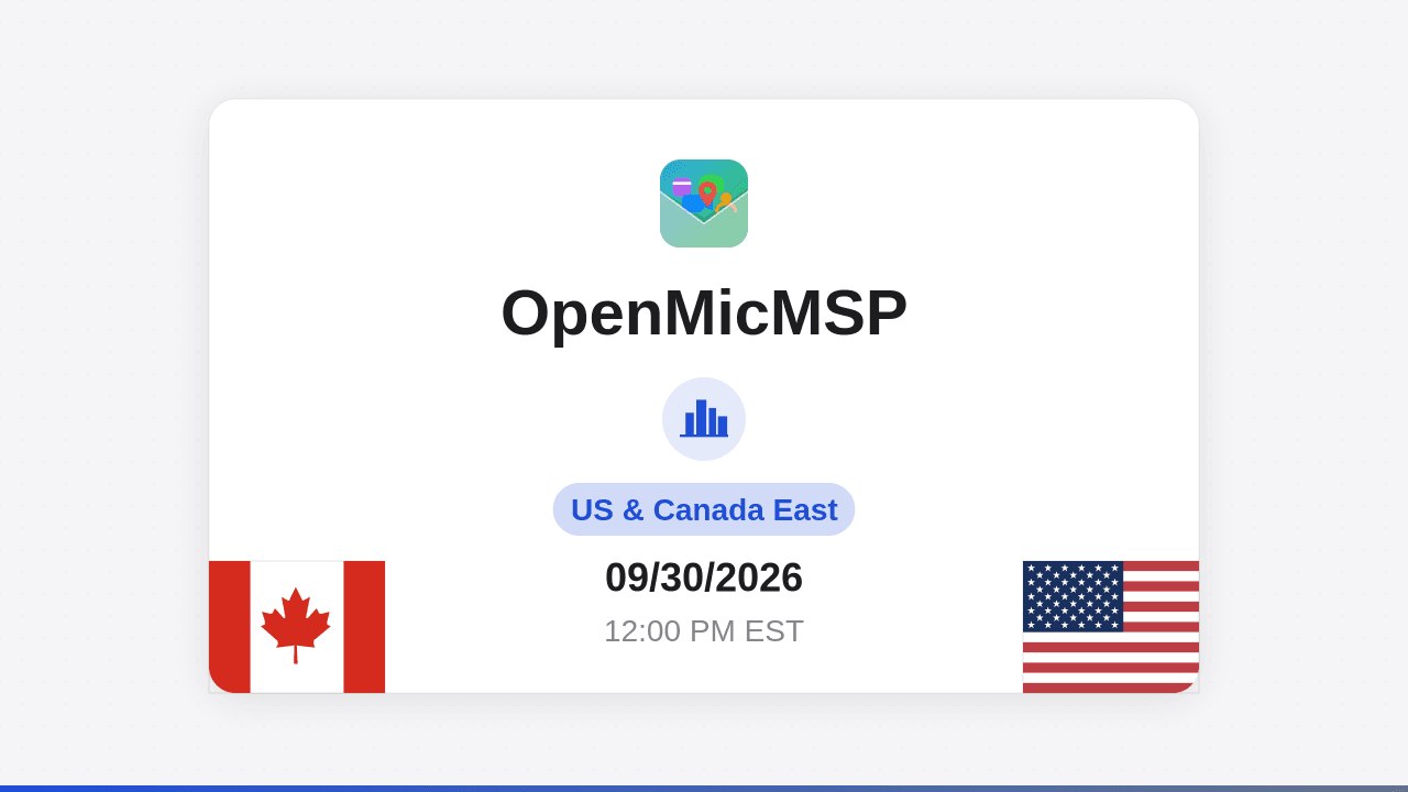 OpenMicMSP US & Canada East